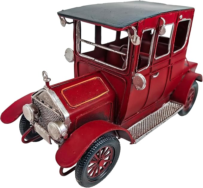 YCHTEWY-Iron Classic Red Vintage car Model Collectible Vehicle Decoration, Metal Truck Christmas Decor ，Unique Blend of Vintage, Rustic, Farmhouse Truck Decor for Table Top Decor. (C)…