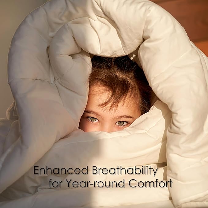 EP Mode Warm Weight Wool Comforter for Winter, Purely Natural Duvet Insert, 100% Australian Wool Filling (400GSM, Size Twin)