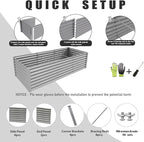 1 Pack 8x3x2FT Galvanized Raised Garden Bed Kit Retangular Metal Ground Planter Box Outdoor Bottomless Planter Raised Beds for Vegetables Flowers Herbs Fruits, Gray