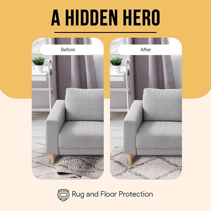 Premium Felt Rug Pad 5x7 Feet, Thick for Hardwood Floors, Laminate, Vinyl, Stone, Carpet & Tile, UnderPadding