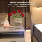 Book Vase for Flowers Home Décor,Artistic and Cultural Flavor Decorative Acrylic Clear Vase for Home and Office,Creative Gifts for Book Lovers. (Transparent)