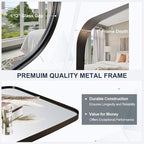 ANDY STAR Oval Mirrors for Bathroom, 20x30 Bronze Bathroom Vanity Mirror with Metal Frame, Oil Bronze Oblong Mirror for Over Sink, Modern Anti Rust Wall Mounted