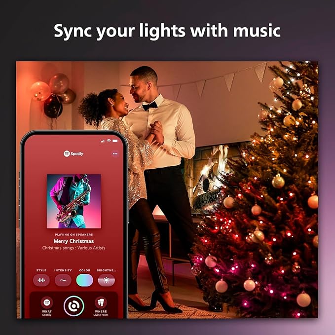 Philips Hue Indoor/Outdoor Holiday 130-Foot Festavia String Lights - 500 Mini Color Changing Smart LEDs - Weatherproof - Control with Hue App - Works with Alexa, Google Assistant and Apple HomeKit