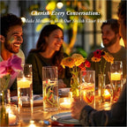 18pcs Glass Vase Cylinder Vases for Centerpieces Small Flower Glass Clear Vases Home Decor Centerpiece Table Flower Vase Decorations for Office Beautification＆Holiday 7.5 Inch Tall