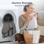 PHF Ultra Soft Waffle Weave Blanket King Size 104"x 90"- Washed Lightweight Breathable Cozy Woven Blanket for Bed - Aesthetic Decor for Couch Bedding Sofa Home Car - Grey