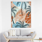 ICMOLYYENLO Palm Leaf Tapestry Wall Hanging, Tropical Leaves Plant Jungle Green Hawaiian Art Home Decor for Guest Bedroom Living Room Dormitory 30" x40