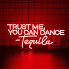 Neon Sign, Trust Me You Can Dance Neon Signs for Wall Decor Neon Red LED Signs Room Neon Light Up Signs Home Decor for Business Bedroom Club Party Bars Shop USB Operated