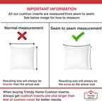 Trendy Home 26x26 Throw Pillow Insert (Set of 2, White) Bed and Couch Pillows Stuffer Hypoallergenic, Decorative Home Indoor Outdoor Sofa Pillow Filler (Machine Wash, 2 Pack)