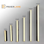 LUMENGY Paver Light Slim 0.5x9 Inch (0.55X8.85X2.2) Glare-Free Steel Brick Lighting for Pavers, Walls, Driveway & Pathway Borders 2700K Warm White, Waterproof IP67, Drive-Over Rated - 12V AC/DC