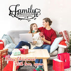 Family Sign Black Metal Wall Art Decor, Oppro Family Where Life Begins Love Never Ends Wrought Iron Wall Decorations, Hanging Plaque Letters Signs Home Decor for Living Room Bedroom Dining Room Kitchen Mother's Day Father's Day