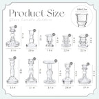 Mumufy 30 Pcs Glass Crystal Taper Candle Holders Clear Glass Candlestick Holder Fit 0.8 Inch Candles Crystal Decorative Candle Stand Centerpiece Table Wedding Dining Party (Classic,Clear)
