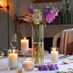 12Pcs Glass Cylinder Vases 12 Inch Tall Clear Flower Vases for Centerpieces Wedding Decoration, Hurricane Floating Candle Holder for Party Table Home Decor