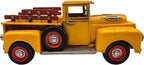 Berfutall-13'' Iron Classic Yellow Truck Pick-up Model Collectible Vehicle Decoration, Metal Truck Christmas Decor ，Unique Blend of Vintage, Rustic, Farmhouse Truck Decor for Table Top Decor. (E)