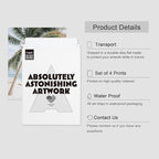 SIGNWIN Poster Bathroom Decor 11"x14"x 4, Wall Art Room Decor Multicolor for Living Room, Bedroom, Office White White Beach Shore Tropical Palm Tree Island Nature Wilderness Realism Landscape