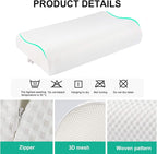 Fityou Cervical Pillow for Neck Pain Relief, Neck Pillow for Sleeping Neck and Shoulder Pain, Orthopedic Sleeping Pillow for Adults Kids, Ergonomic Contour Memory Foam Pillow for Side Back Sleeper
