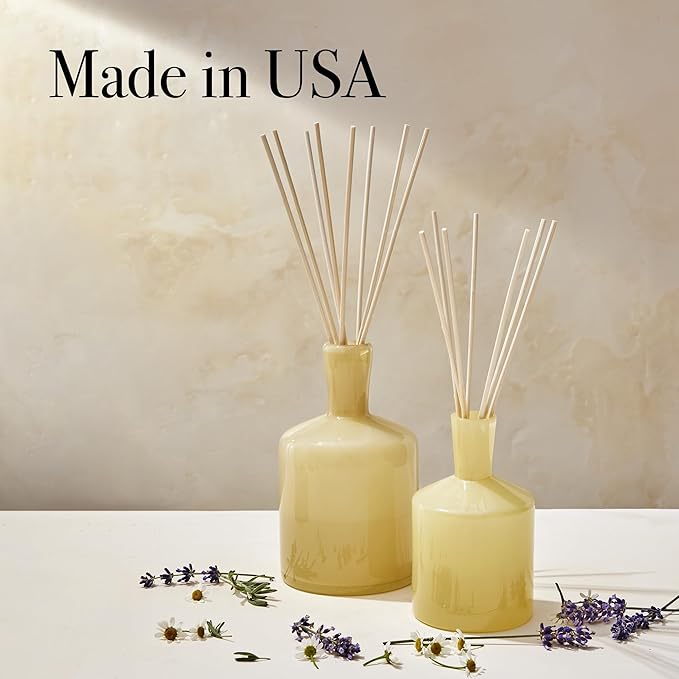 LAFCO New York Reed Diffuser Refill, Chamomile Lavender - 8.4 oz - Up to 4-Month Fragrance Life - Includes Natural Wood Reeds - Free of Dyes & Propellants - Made in The USA