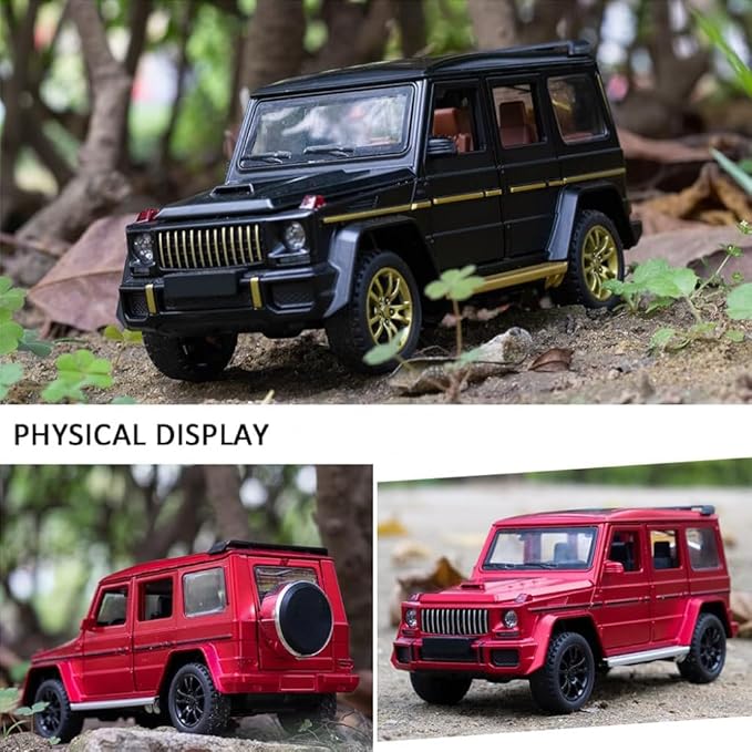 1/32 Scale Die-Cast Car Model Collectible Vehicle, Zinc Alloy Pull Back Toy Car with Sound and Light, Suitable for Adults, Boys and Girls (Black)