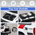 Toy Cars for Boys Diecast Cars 1 24 Scale Compatible with Land Cruiser LC80 Car Model Collectible,Pull Back Toy Car with Lights and Sounds,Toy Cars for Boys Age 4-7（White）
