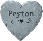 Let's Make Memories Personalized Garden Stone - Resin - Custom Garden Décor - Love Grows Here Round Stone with Heart Cutout - for Dad - for Father's Day