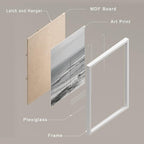 SIGNWIN Framed White Minimal Ocean Beach Seashore Coastals Wall Art, Set of 4 Landscape Colorful Wall Decor Prints, Nature Wilderness Wall Décor for Living Room, Bedroom - 12"x16" White