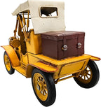 Berfutall-11''Iron Classic Yellow Classic Cars Model Collectible Vehicle Decoration, Metal Cars Christmas Decor ，Unique Blend of Vintage, Rustic, for Table Top Decor. (F)