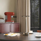 Cordless Table Lamp, LED Rechargeable Table Light with 3 Temp Settings, Stepless Dimming, 5000mAh Battery, USB-C, Memory, Aluminum Alloy, for Home, Patio, Restaurant, Outdoor. Silver