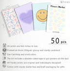 Minimalist Wall Art for Blue Room Decor Aesthetic, 50pcs Danish Pastel Collage Kit Aesthetic Pictures, Posters, Matisse Posters and Dorm