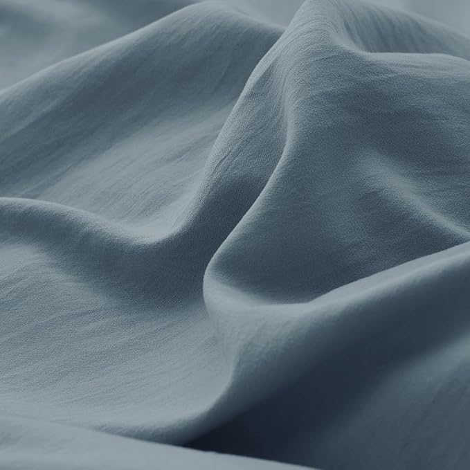 Bedsure Mineral Blue Oversized King Duvet Cover - 3 Pieces Prewashed Cotton-Like Extra Soft Bedding Set, Includes 1 Duvet Cover 120x98 Inches with Zipper Closure & 2 Pillow Shams, No Comforter