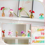 Color Bud Vases in Bulk - Set of 24 Mini Glass Bud Vases for Centerpieces, Colored Glass Vases, Colorful Bud Vase Set, Small Vases for Flowers, Modern Vase for Home, Wedding, Party Table Decor