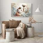 XWNLTEPK Praying to Heaven Christian Art Jesus and Woman Praying Bible Canvas Wall Decor Jesus Portrait Mormon Wall Print