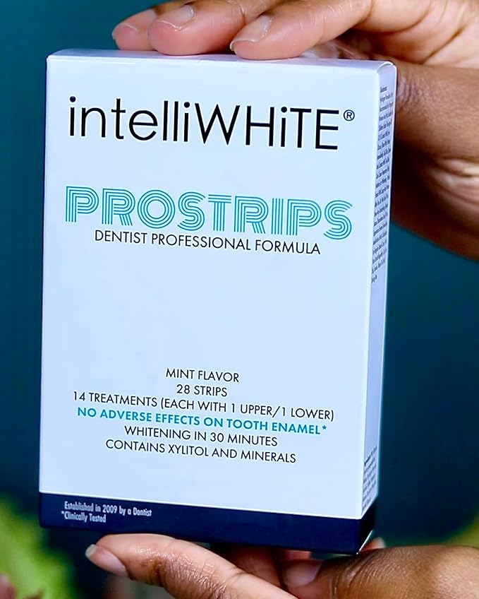 Prostrips - 12 Shades Whiter Teeth - 28 Enamel Safe REMINERALIZING Gentle Strips – 97% no Sensitivity