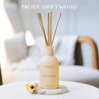 Benevolence LA Reed Diffuser for Home | Eucalyptus, Fig & Sandalwood | Elegant Home & Bathroom Decor | Fragrance Diffuser with Sticks for Bathroom - Malibu Sands Collection