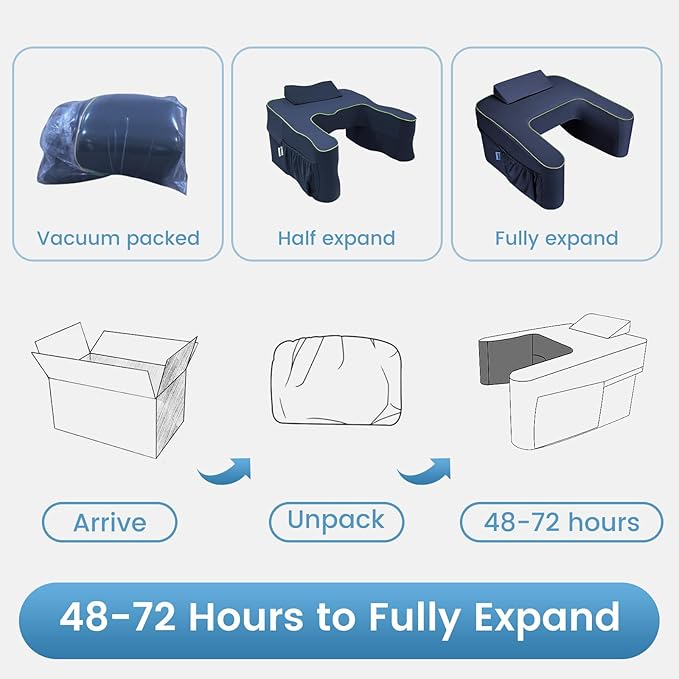 Reading Pillow for Gaming,Lap Desk Pillow for Laptop，Arm Rest Pillow for Reading, Working, Crocheting, Playing Steam Deck Switch or Sitting in Bed,Sofa