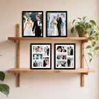 FIXSMITH 11x14 Picture Frames Collage Wall Decor, Display 5 Pcs 4x6 Photos with Mat or 1 Pack 11x14 Poster without Mat, 4x6 Multiple Picture Frames, Family Collage Picture Frame, 2 Pack Black Frames