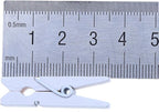 DECORA 3.5cm Sturdy White Wooden Mini Clothespin Photo Clips Pack of 100