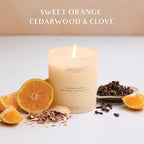 Orange, Cedarwood & Clove – Benevolence LA Fall Scented Candle for Home | 8oz, 45-Hour Burn | Natural Soy Wax, Cotton Wick | Warm Autumn Fragrance | Malibu Sands Collection – Gift for Women & Men