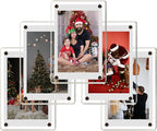 5 Pack-Polaroid Magnets for Refrigerator Acrylic Fridge Magnetic Frame 2.36 x 3.54 Inch Clear Picture Frames for-Polaroids-Fujifilm-instax Mini Film(5pcs Clear, 2.36x3.54 inch)