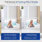 Scalloped Magnetic Picture Frame 4x6 Inch - 2Pack Clear Acrylic Photo Frame, 20mm Thick Double-Sided Magnet Design, Trendy Desktop Display for Home/Office Decor (2 Pack, 4X6)