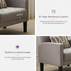 TYBOATLE Accent Chair Comfy Living Room Chair Tufted Mid Century Modern Accent Chairs Cozy Upholstered Reading Armchair for Office Bedroom