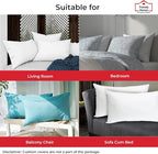 Trendy Home 12x18 Throw Pillow Insert (Pack of 2, White), Bed and Couch Pillows Stuffer Hypoallergenic, Lumbar Support Decorative Home Outdoor Pillow Filler (Non Woven, 2 Pack)