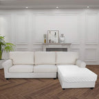 Easy-Going Sectional Couch Covers for Dogs L Shape Sofa Cover Reversible Sofa Slipcover Chaise Lounge Cover Furniture Protector Cover for Pets Dog Cat (42 x 68 inches, White/White)