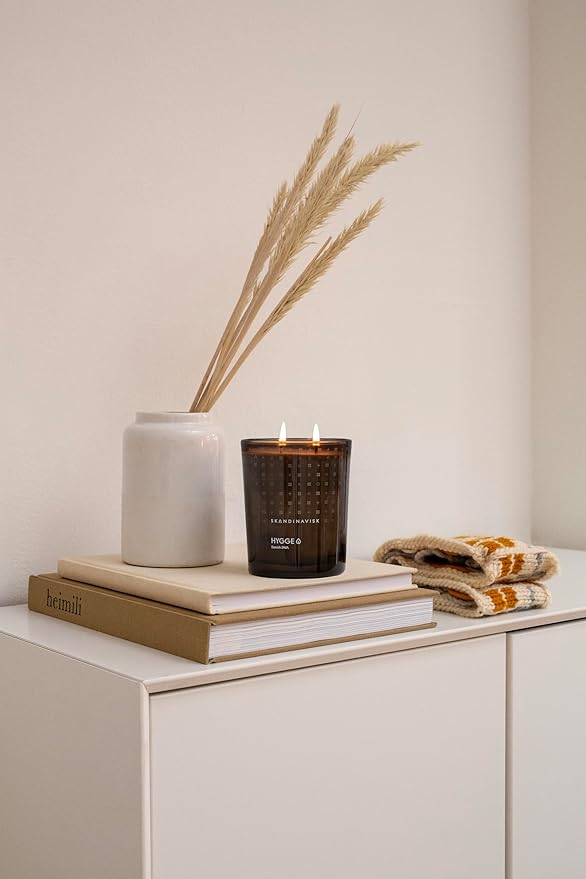 Skandinavisk Hygge 'Cosiness' Scented Candle, Special Edition, Scent Notes: Black Tea and Mint Leaves, Dried Apples and Baked Cinnamon, Vegan Formula, 12.3 oz.