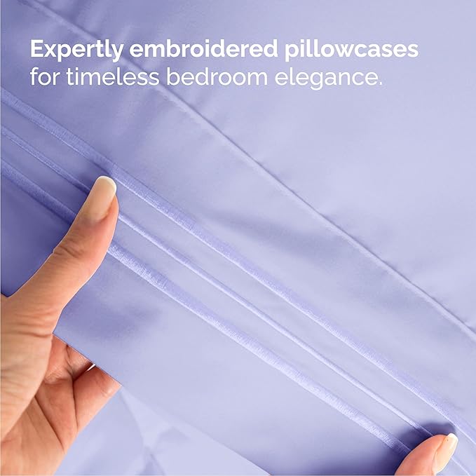 Cal King Size 4 Piece Sheet Set - Comfy Breathable & Cooling Bed Sheets Set - Hotel Luxury Bedding for Women, Men, Kids, Teens, Boys & Girls - Deep Pockets, Soft, Wrinkle Free - Oeko-Tex - Lavender