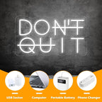 Don't Quit LED Neon Sign for Wall Decor, DO IT Neon Lights Party Decorations, USB Powered Switch Lighting Adjustable for Office, Gym, Man Cave, Gamer Room Decor