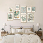 KBKBART 9 PCS Sage Green Wall Art - Eclectic Decor, Abstract Posters for Room Aesthetic, Matisse Wall Art for Bedroom