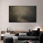 SIGNWIN 36"x60" Extra Large Framed Wall Art Muted Forest Path Soft Misty Woodland Scene Illustration for Home Living Room Bedroom Decor (Frame Assembly Required)