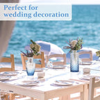 RUCKACE Bud Vases in Bulk 22 Blue Glass Small Vases Flower Vase Bulk for Centerpiece Table Wedding Decorations Home Decor Party(Gradient Blue 22 Pack)