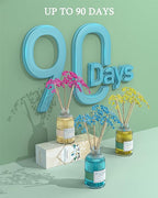 MIZZEO Reed Diffuser Set, Vanilla Dreams 6.76 fl oz Highly Scented Room Diffuser Home Fragrance Essential Oil Reed Flower Diffuser, House Bedroom Office Decor & Gifts