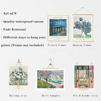 Vintage Eclectic Wall Decor Set of 9, Abstract Eclectic Prints Matisse Van Gogh Claude Monet Maximalist Famous Artist Painting Aesthetic Pictures, Trendy Maximalism Poster for Aesthetic Bedroom,