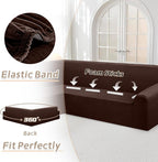 Arfntevss Sectional Recliner Couch Covers Velvet Corner Sectional Sofa Cover for Reclining Couch Stretch Soft L Shape Recliner Slipcover Thick U Shaped Washable Protector (5 Seat Cover, Dark Brown)